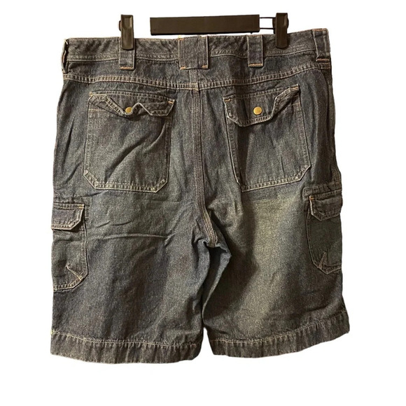 DULUTH TRADING CO MENS DENIM CARGO SHORTS - Picture 2 of 3